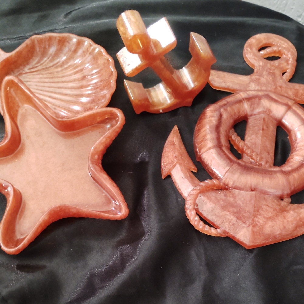 Nautical Themed Decorative Set in Coral